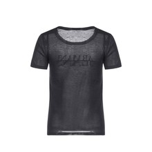 ARMANI JEANS 混合材质logo字母设计女士短袖T恤银泰图片