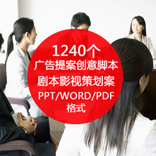 舞墨堂 4A广告提案创意脚本 宣传片ppt经典策划文案剧本影视资料