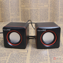 E02A便携式小方块音箱多媒体笔记本电脑小音箱USB2.0迷你音响手机