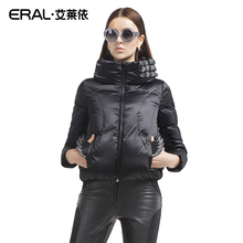 ERAL/艾莱依冬装修身轻薄保暖短款羽绒服女白鸭绒羽绒衣2066D-QC图片