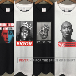 西海岸匪帮2pac说唱hiphop衣服eminem短袖男t恤欧美街头嘻哈风