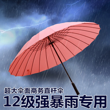 24骨雨伞大号防风双人长柄伞加固三人直杆伞男女学生定制广告logo
