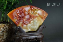 寿山石雕 寿山芙蓉石精品大摆件 寿山石 老性巧色醉芙蓉
