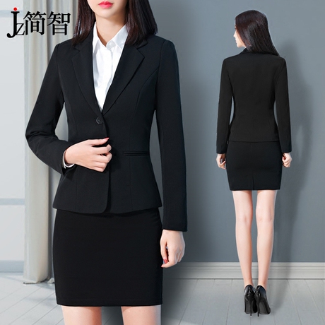 春秋职业装女装套装西服新款时尚气质西装套裙面试正装工装工作服商品大图
