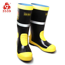 消防抢险救援橡胶长筒防穿刺灭火防滑雨靴6KV绝缘鞋 3539专柜新款