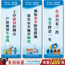 工厂车间安全生产标语品质管理标语企业文化宣传励志海报墙贴定制