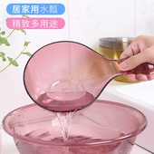 家用厨房塑料水瓢水勺子浴室婴儿花洒宝宝浴桶洗头加厚长柄洗澡勺