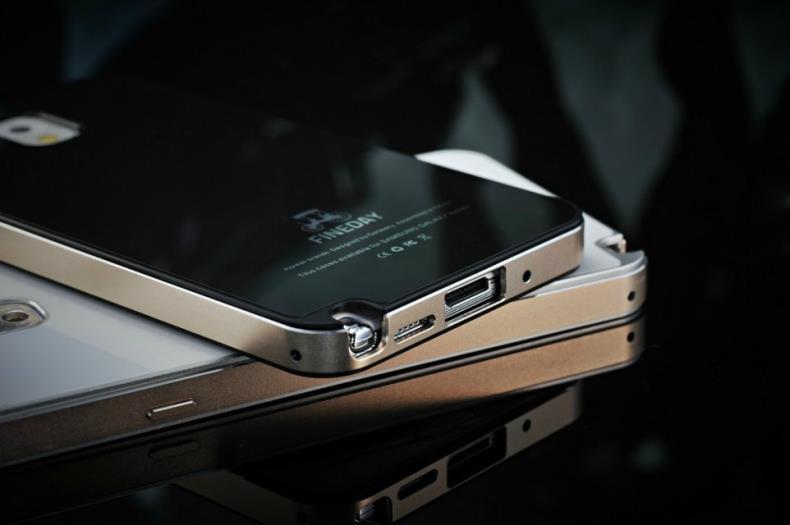 iMatch Aviation Aluminum Alloy Metal Bumper Tempered Glass Back Cover Case for Samsung Galaxy Note 3 N9000