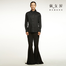 淑女屋淑女屋白衬衣蝴蝶王子黑色男上衣