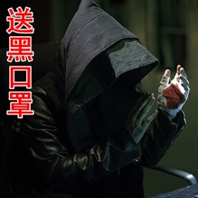 黑色 青少年毛呢大衣秋冬风衣皮袖 darker帽衫 暗黑者同款 外套柏邮