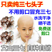 文山三七20头30头40头三七头春田七无剪口云南正品 500g代磨特级粉