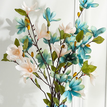 复古怀旧单只玉兰花仿真花家居饰品绢花假花仿真玉兰花装饰花
