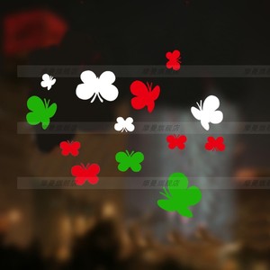 M43春天春季蝴蝶飞店铺商场橱窗玻璃门贴墙贴窗花装饰贴窗花