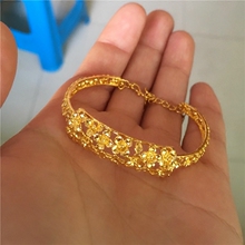 婚庆久不掉色 花手链越南沙金女士手链欧币饰品 金店同款 2018新款