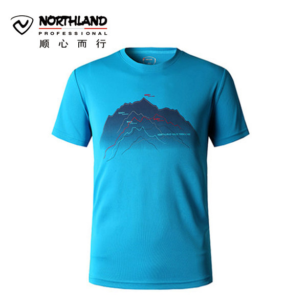 诺诗兰NORTHLAND春夏男士抑菌速干T恤圆领短袖 GQ055993