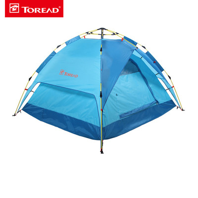 探路者 2017新款户外装备三人免搭速开登山露营双层帐篷ZEDF80746