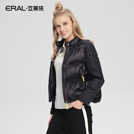 ERAL/艾莱依秋冬短款羽绒服女轻薄修身立领羽绒衣12007-EDAA-QC商品大图
