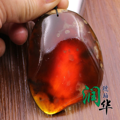 润华琥珀 天然缅甸琥珀蜜蜡原石 精品缅甸蜜珀大牌子吊坠手把件