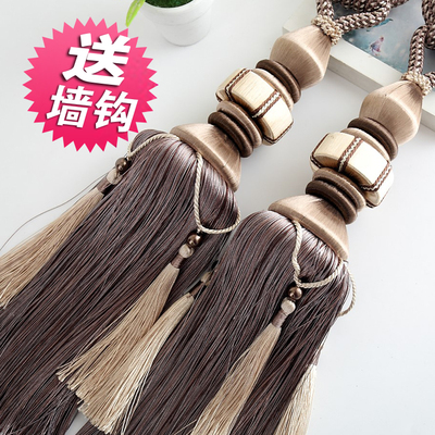 别墅窗帘扣挂球流苏绑带捆绑绳吊球一对欧式花简约现代挂钩扎束带