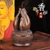 复古怀旧室内家用供佛檀香炉创意茶道摆件香薰炉禅意佛手熏香炉