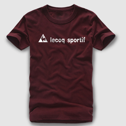 加厚宽松短袖法国乐卡克公鸡全棉半袖短衫男士纯棉圆领大码T恤衣