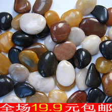 鹅卵石雨花石天然石头鱼缸装饰品小石子水培花卉用石子装修铺路石