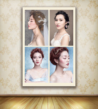 新娘妆彩妆造型壁画墙画海报挂画化妆唯美画妆容盘发新娘妆 (5)