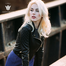 尚赫女式皮衣 短款修身外套 女装pu韩版仿皮潮女士青年机车皮夹克图片