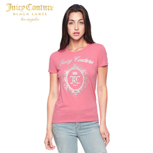 Juicy Couture舒适百搭字母图案圆领纯色短袖T恤图片