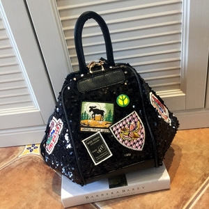 徽章亮片双肩包女包