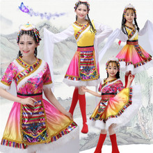 服水袖 幼儿园藏族舞蹈演出 2016新品 女童少数民族饰成人舞台服长袍