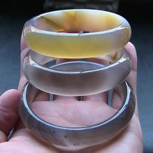 加厚不加宽 俏色玉髓 原色无优化 天然巴西玛瑙手镯 精品瑕疵