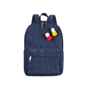 韩版时尚潮灯芯绒帆布休闲书包