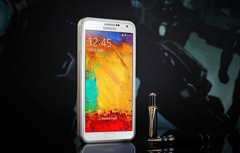 iMatch Aviation Aluminum Alloy Metal Bumper Tempered Glass Back Cover Case for Samsung Galaxy Note 3 N9000