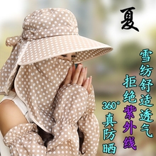 大沿遮阳帽女夏防晒户外防紫外线折叠遮脸青年出游百搭骑车帽子