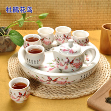 整套景德镇陶瓷双层茶具套装 青花瓷茶海茶盘功夫茶杯花茶壶 特价