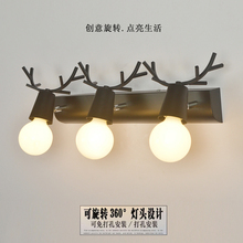 卫生间镜前灯led镜灯北欧免打孔旋转灯头洗漱台防水雾镜柜化妆灯