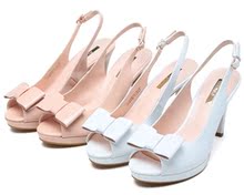 清仓1116303279 时装 蝴蝶结高跟女凉鞋 柜2016夏季韩版 shoebox