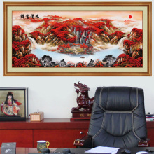 自粘贴画中国风墙贴画装饰画客厅背景墙办公室字画风水画鸿运当头