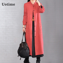 Uotime2018秋装新款韩版大码女装百搭中长款风衣外套女休闲宽松秋图片