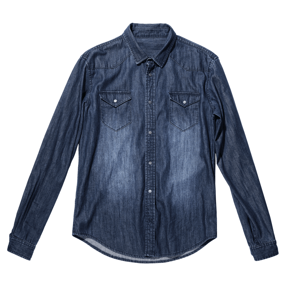 逸阳男装新款青年韩版休闲牛仔衬衫男长袖修身