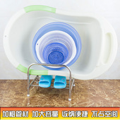 不锈钢脸盆架卫生间置物架浴室落地式大号脸盆收纳架宝宝洗澡盆架