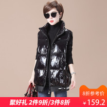 秋比2018冬季新款韩版坎肩保暖羽绒服马甲女立领背心纯色马夹外套图片