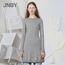 JNBY 休闲圆领套头毛针织衫 江南布衣2018春季新品 连衣裙5HB82255