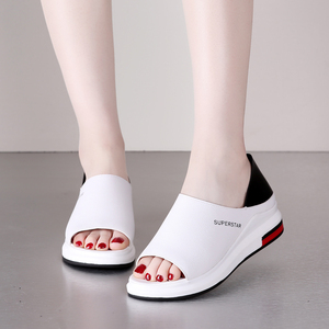 韩版平底一脚蹬凉鞋