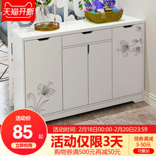 简易门口鞋柜收纳简约现代门厅玄关柜多功能仿实木经济型家用鞋架