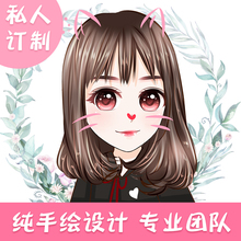 卡通Q版手绘头像设计情侣微信素描照片真人物形象logo漫画定制作