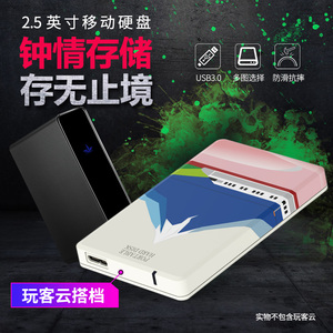 蓝硕移动硬盘250G/1TB高速USB3.0玩客云配用移动硬盘防震个性多图