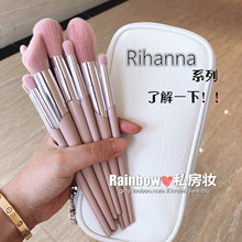 北欧气质裸粉色眼部化妆刷组合套刷眼影刷鼻影刷烟熏刷晕染均色