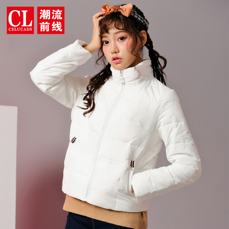 潮流前线2018冬装新品韩版短款棉服外套女青春校园女士外套棉衣潮商品大图